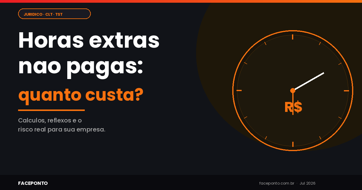 Horas extras não pagas: quanto pode custar para a empresa?