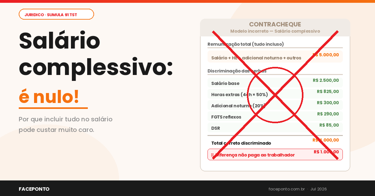 O que é salário complessivo e por que ele é nulo pela CLT?