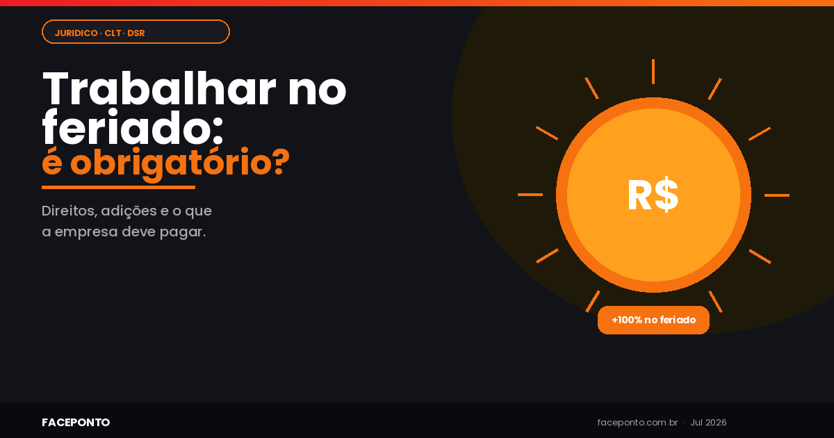 Trabalhar no feriado é obrigatório? O que a lei diz